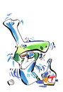 Cartoon: DEGUSTATION (small) by Kestutis tagged degustation alcohol kitchen strip comic bottle glass pirate tasting turtle kestutis siaulytis lithuania adventure chef