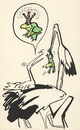 Cartoon: DESIRED (small) by Kestutis tagged frog stork nature animal bird vogel ornithology spring kestutis lithuania