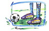 Cartoon: ENTER AND DELETE (small) by Kestutis tagged football soccer enter delete 2012 euro fussball goal fußball red yellow sport