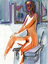 Cartoon: Figure and art 2 (small) by Kestutis tagged figure,sketch,art,painting,kunst,kestutis,lithuania