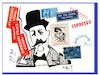 Cartoon: Filippo Tommaso Marinetti (small) by Kestutis tagged marinetti,futurism,italy,dada,postcard,art,kunst,kestutis,lithuania