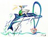 Cartoon: Great jump (small) by Kestutis tagged great,jump,olympic,rowing,dolphin,paris,2024,bronze,medal,sport,kestutis,lithuania