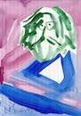 Cartoon: Green selfportrait (small) by Kestutis tagged green self portrait sketch kestutis lithuania