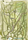 Cartoon: Lithuanian birch (small) by Kestutis tagged dada watercolor lithuania birch kestutis art kunst
