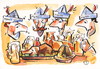 Cartoon: OKTOBERFEST - 5. HUT (small) by Kestutis tagged oktoberfest,hut,hat,menu,beer,bier,strip,comic,restaurants,bill,account,kestutis,siaulytis,lithuania,food