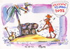 Cartoon: OLYMPIC ISLAND. Closing (small) by Kestutis tagged olympic island ocean palm sport closing ceremony london 2012 summer kestutis siaulytis lithuania desert