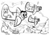 Cartoon: Owls flying to Santa Claus (small) by Kestutis tagged owl,santa,claus,nature,bird,winter,christmas,weihnachten,kestutis,maus,stars