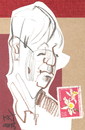 Cartoon: Painter cartoonist Vytas Satas (small) by Kestutis tagged dada postcard sketch art kunst kestutis lithuania