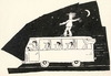 Cartoon: Schlafwandler. Sleepwalker (small) by Kestutis tagged sleepwalker somnambulist schlafwandler night bus kestutis lithuania