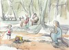Cartoon: Sunday by the creek (small) by Kestutis tagged aquasketch sketch summer kestutis lithuania creek sunday