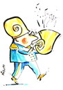 Cartoon: TALENT (small) by Kestutis tagged talent,skill,snail,endowments,art,kunst,music,charisma