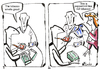 Cartoon: TALK AT THE TABLE (small) by Kestutis tagged happening,table,mint,tea,pipe,rohr