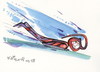 Cartoon: Winter Olympic. Skeleton (small) by Kestutis tagged skeleton winter sports olympic sochi 2014 kestutis lithuania speed mail