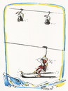Cartoon: Winter Sports (small) by Kestutis tagged winter,sports,kestutis,lithuania,olympic,sochi,mountains,snow,schnee,gebirge,alpine,skiing,bird,condor,vogel