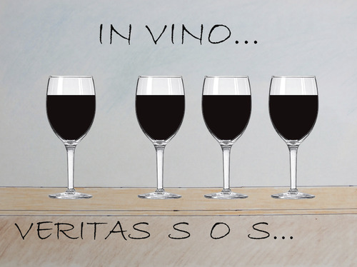 Cartoon: in vino veritas os (medium) by Zoran tagged wine,veritas,sos