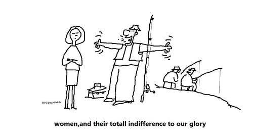 Cartoon: fishing and stuff (medium) by ouzounian tagged men,women,sports,fishing,bragging