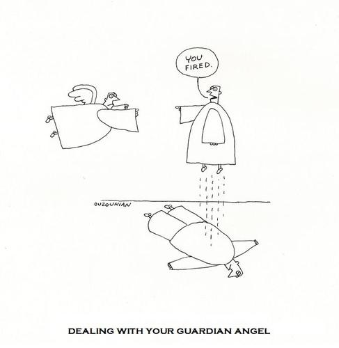 Cartoon: guardian angel (medium) by ouzounian tagged guardianangels,death
