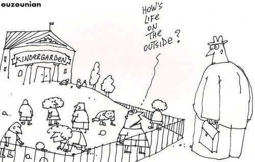 Cartoon: kindergardens and stuff (medium) by ouzounian tagged kindergardens,kids