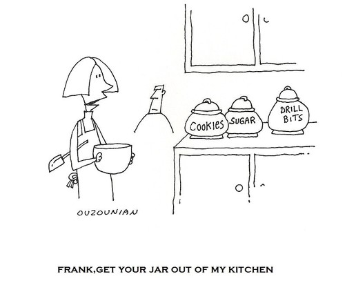 Cartoon: ouzounian (medium) by ouzounian tagged kitchens,wives,husbands,women,men,marriage
