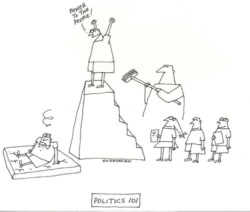 Cartoon: politics and stuff (medium) by ouzounian tagged school,kids,politics,learning,lessons