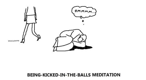 Cartoon: meditation and stuff (medium) by ouzounian tagged meditation