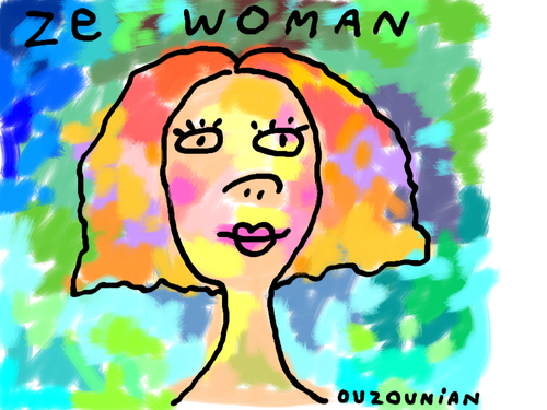 Cartoon: ze woman (medium) by ouzounian tagged women