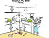 Cartoon: cooking and stuff (small) by ouzounian tagged cooking,boxing,ring,ko,kitchens