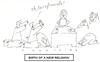 Cartoon: new religion (small) by ouzounian tagged receptionists,religions,warship,men,women