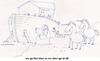 Cartoon: the ark (small) by ouzounian tagged ark,bible,deluge,flood,animals,unicorns,noah
