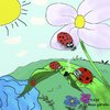Cartoon: ladybug (small) by musa gültekin tagged ladybug,ugurböcegi,cicek,flover,run