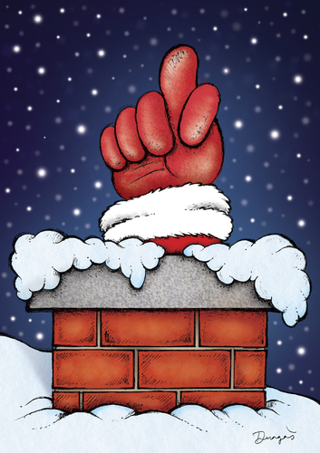 Cartoon: Present (medium) by dragas tagged nikola,dragas,happy,new,year,merry,christmas,santa,claus