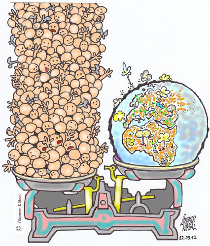 Cartoon: Erde (medium) by okoksal tagged koeksal