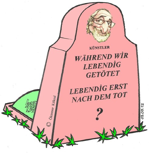Cartoon: Lebend (medium) by okoksal tagged köksal