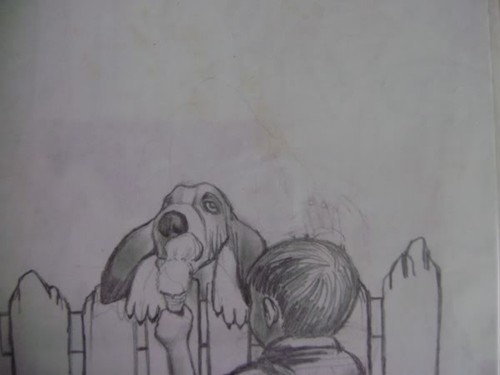 Cartoon: andre agassi  obama feeding dog (medium) by odinelpierrejunior tagged drawings,art
