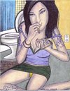 Cartoon: broken amy winehouse (small) by odinelpierrejunior tagged image drawing figure arts design drug celebrity