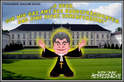 Cartoon: Cartoon 1399 (medium) by cartoonfuzzy tagged gauck,joachim,humourus,humoristico,globalization,cartoons,cartunes,caricature,caricatura,caricaturas,karikaturen,politik,political,herresbach,wahlen,freiheit,globalisierung,krieg,michel,deutscher,innenpolitik,aussenpolitik,cartoonfuzzy