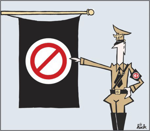 Cartoon: NO! (medium) by gibby9 tagged hucktoons