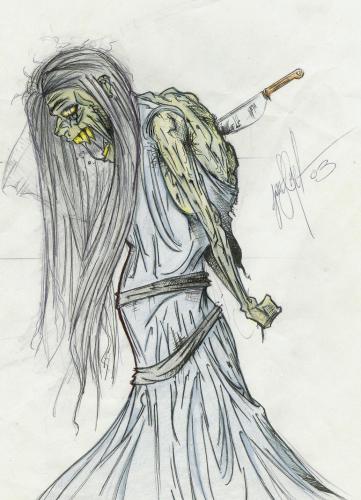 Cartoon: Zombie Bride (medium) by James tagged zombie,character,design