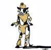 Cartoon: ITS GAGA! (small) by James tagged cow,meat,lady,gaga,cartoon,toon,character,art,moo,muffin,poker,face