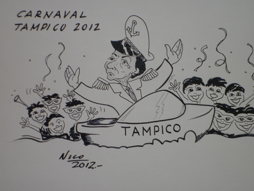 Cartoon: CARNAVAL DE TAMPICO 2012 (medium) by Nico Avalos tagged politica,politicos,tamaulipas,mexico,tampico