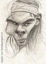 Cartoon: Rafael Nadal (small) by ilustraguga tagged rafael nadal tradicional illustration