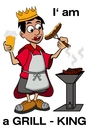 Cartoon: der King am Grill (small) by RiwiToons tagged grill,barbecue,könig,king,bier,beer,freizeit,freizeitspaß,steak,roster,holzkohle,holzkohlengrill,feuer,grillen,feier,feiern