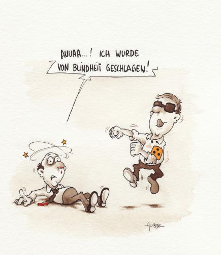Cartoon: blindheit geschlagen (medium) by ms rainer tagged blindheit,boxen,