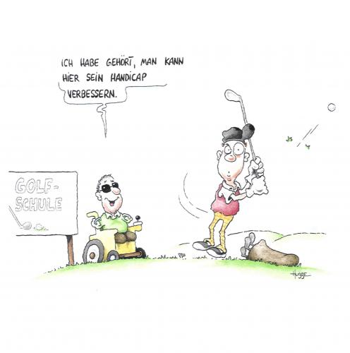 Cartoon: handicap (medium) by ms rainer tagged handicap,golf
