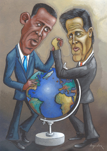 Cartoon: Fight over the world (medium) by luka tagged president