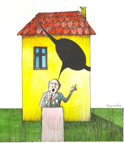 Cartoon: Single Eye House (medium) by luka tagged blind
