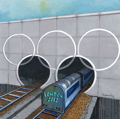 Cartoon: Tunnel (medium) by luka tagged london