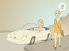Cartoon: Missverständnis (small) by Pierre tagged sportwagen,kleiner,schwanz,anmache,porsche,erotik