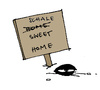Cartoon: The daily mussel (small) by Pierre tagged muschel,miesmuschel,schale,strand,home,sweet,heimat