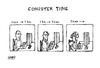 Cartoon: Computer Time (small) by a zillion dollars comics tagged technology,computers,internet,society,leisure,obsession,compulsion,time